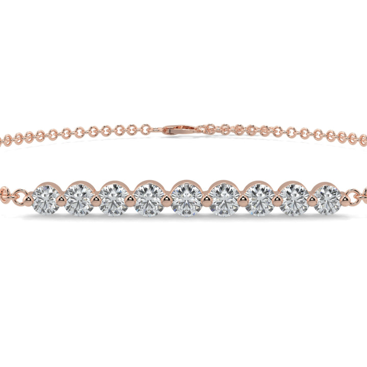 Diamond Graduated Diamond Bracelet Shared Claw