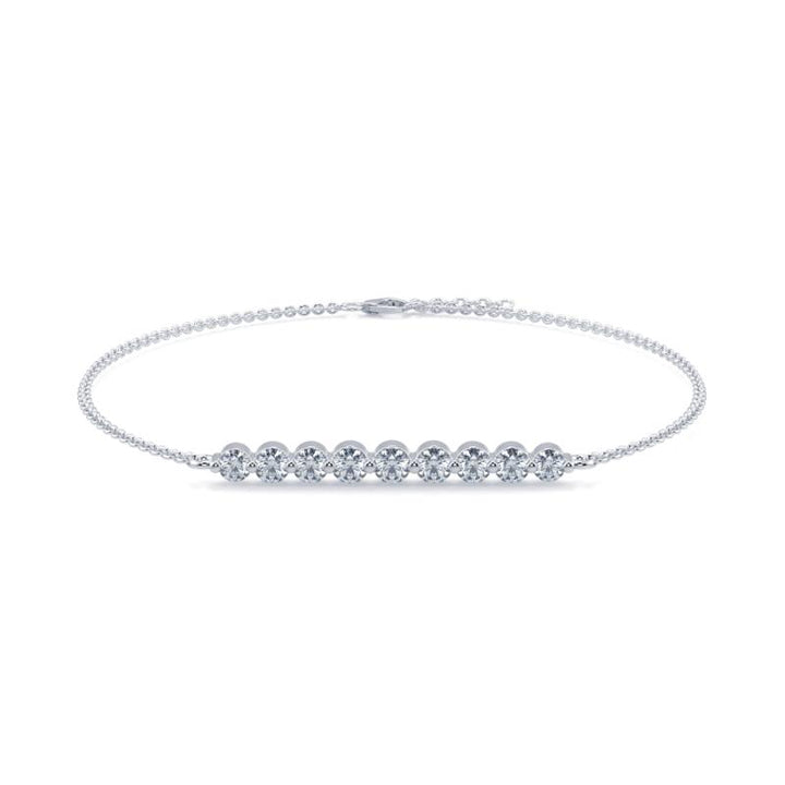 Diamond Graduated Diamond Bracelet Shared Claw
