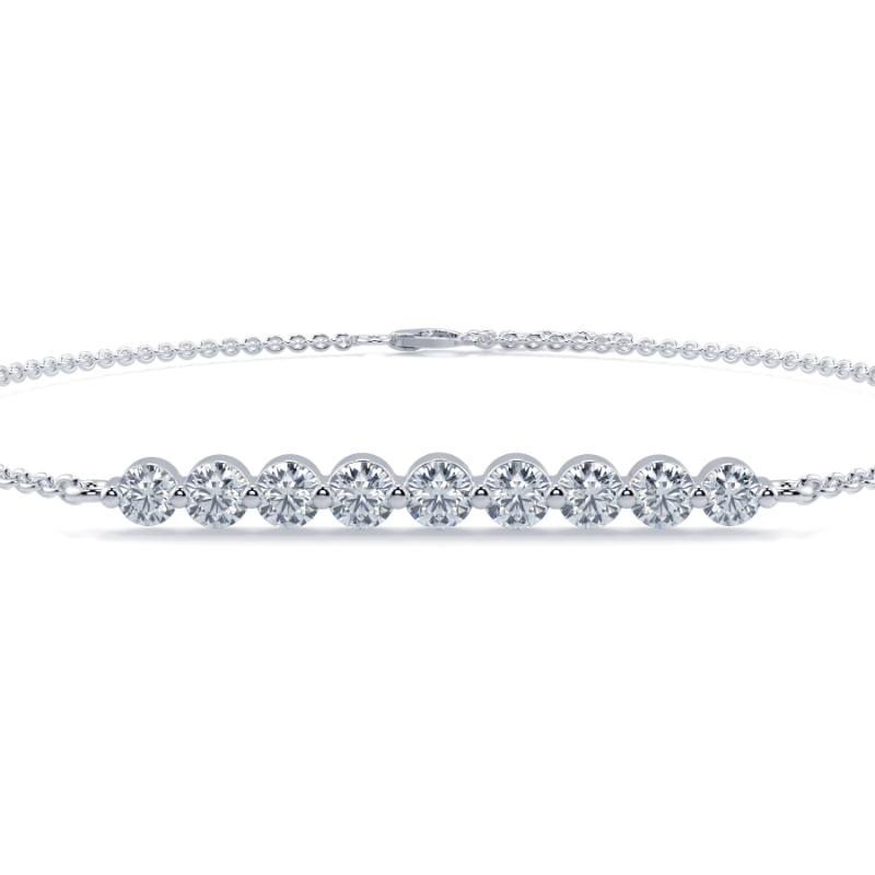 Diamond Graduated Diamond Bracelet Shared Claw