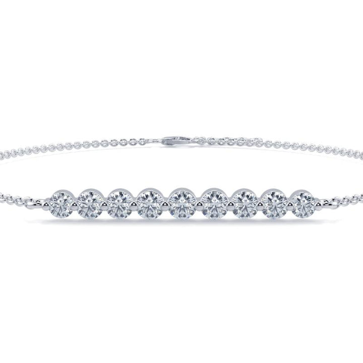 Diamond Graduated Diamond Bracelet Shared Claw