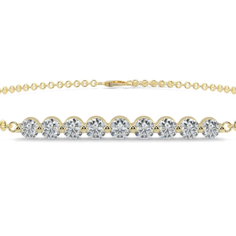Diamond Graduated Diamond Bracelet Shared Claw