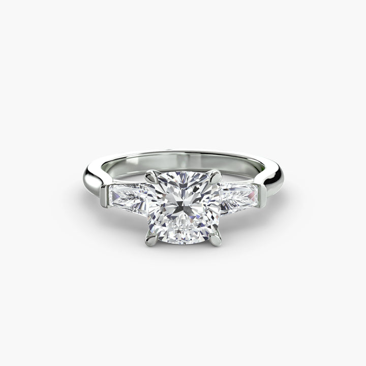Three-Stone Ring (Baguette Side Stones)