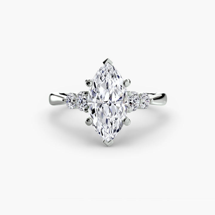 Solitaire with Shoulder Accents 2