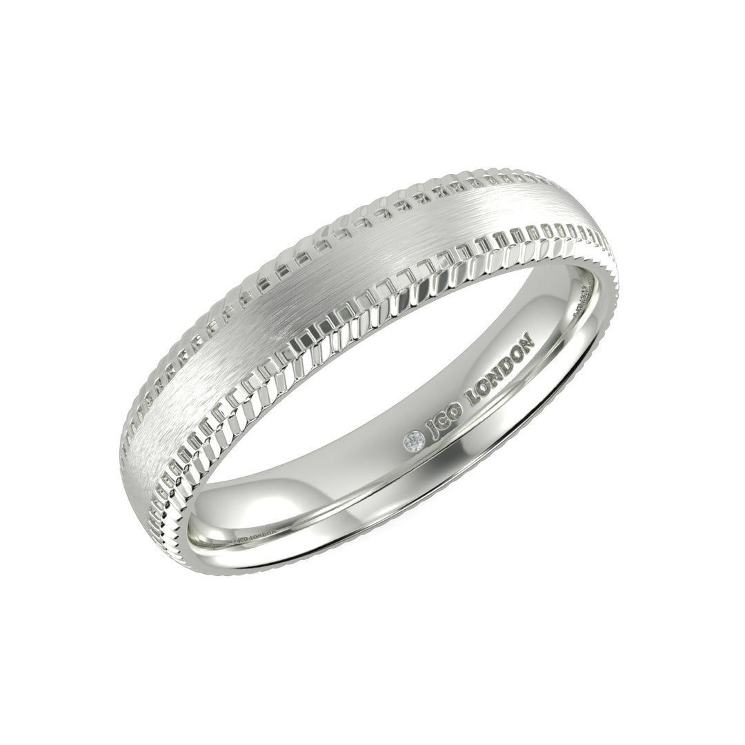 Shallow Court Plain Wedding Band