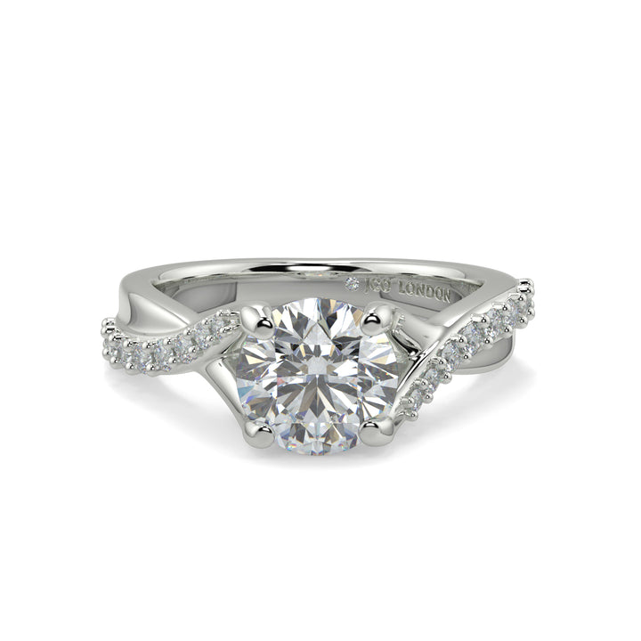 Round Shoulder Diamond Engagement Rings