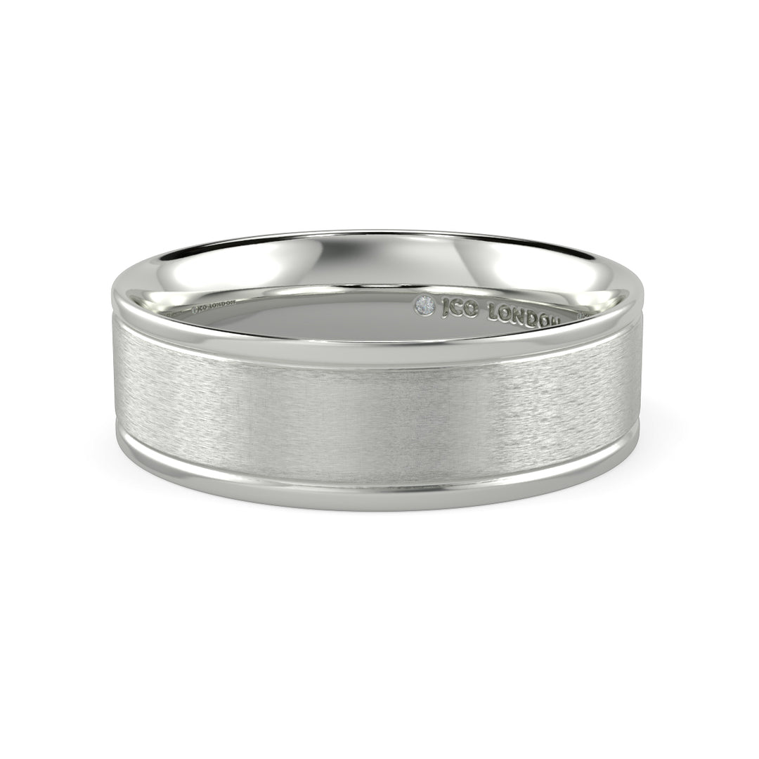 Flat Court Plain Wedding Band