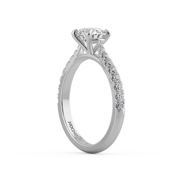 Round Shoulder Diamond Engagement Rings