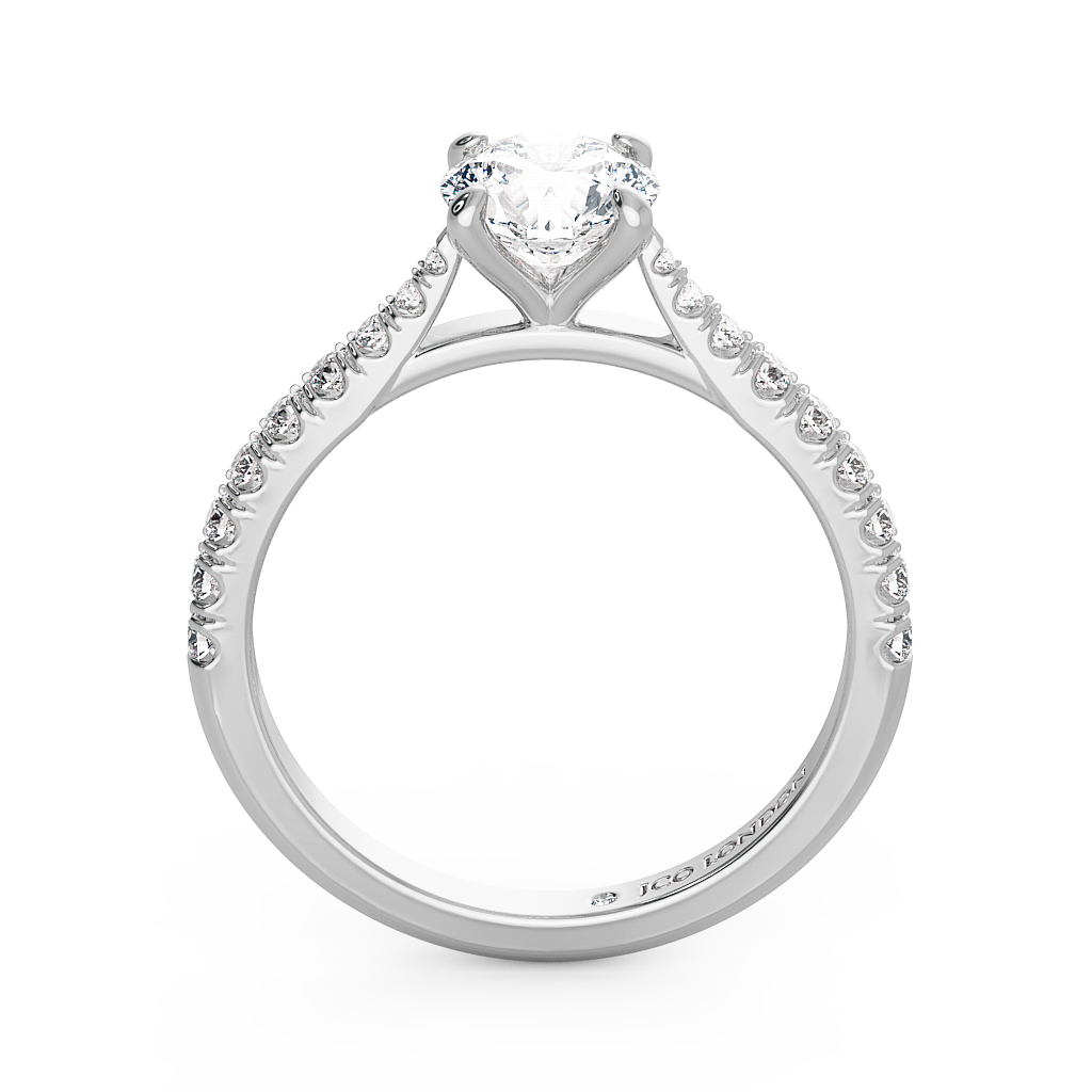 Round Shoulder Diamond Engagement Rings