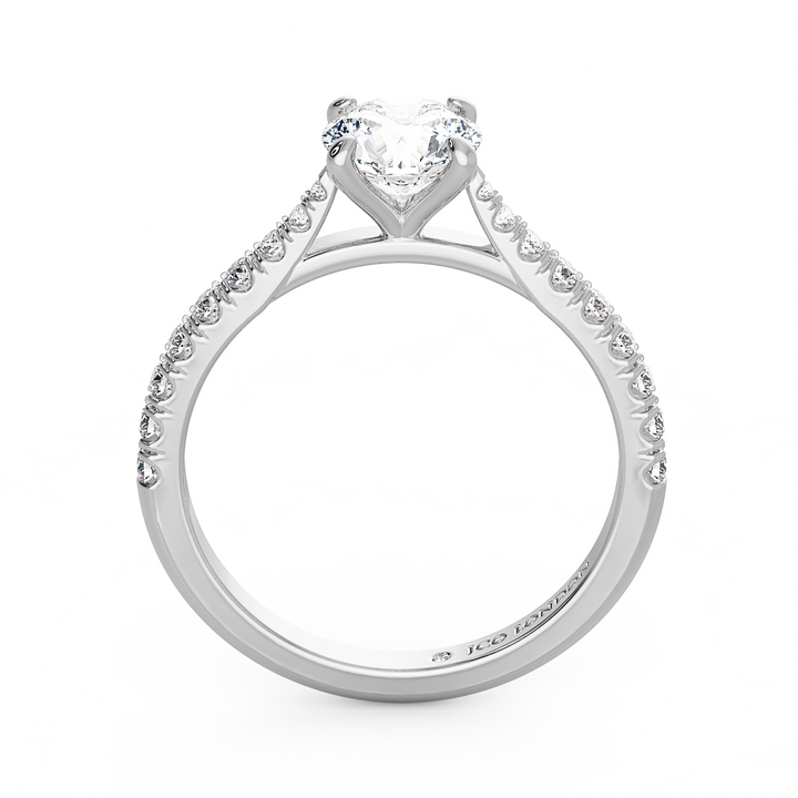 Round Shoulder Diamond Engagement Rings