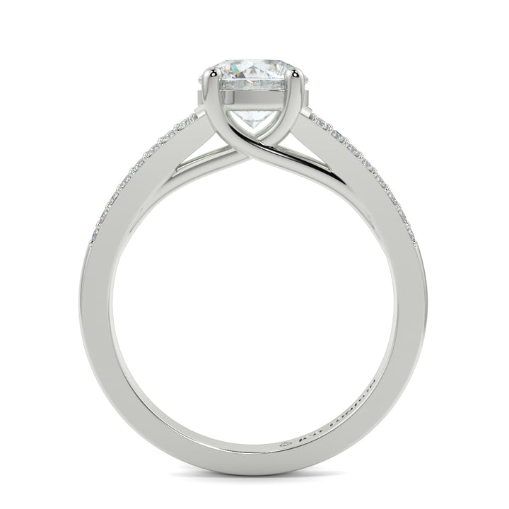 Round Shoulder Diamond Engagement Rings