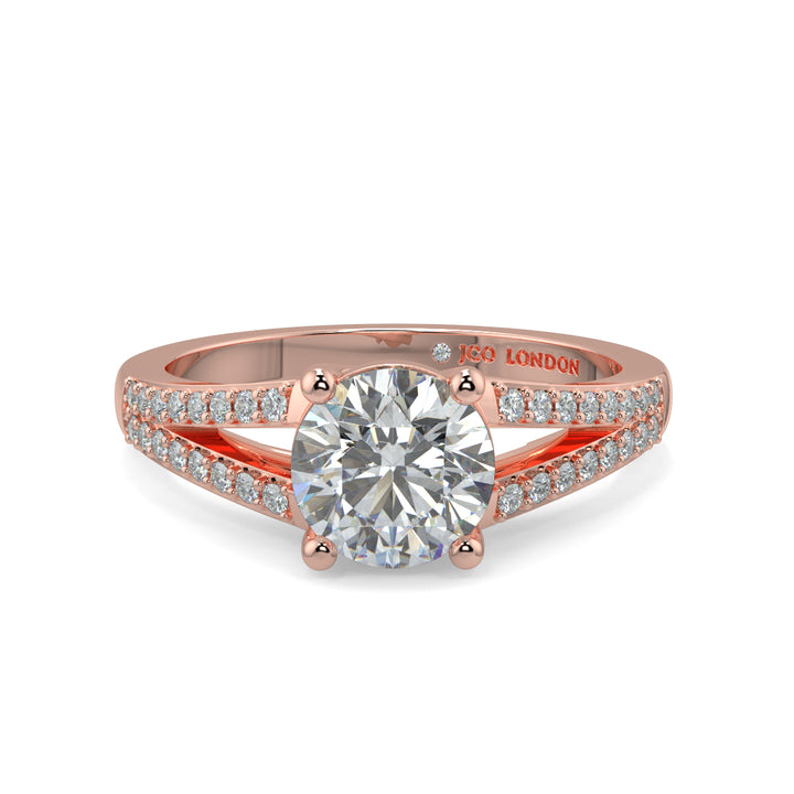 Round Shoulder Diamond Engagement Rings