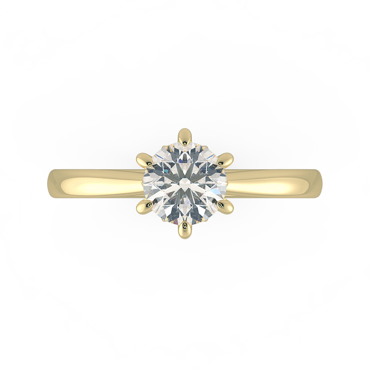 Round Solitaire Engagement Rings