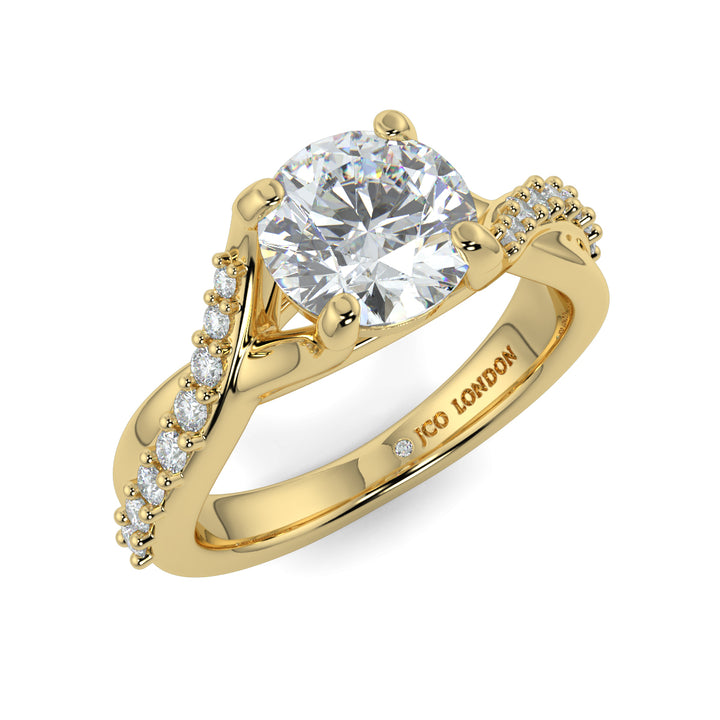 Round Shoulder Diamond Engagement Rings