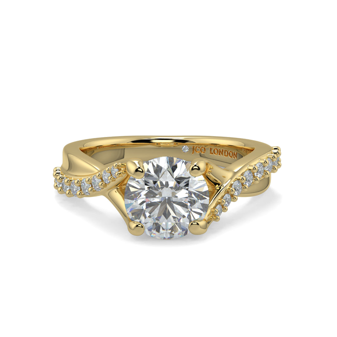 Round Shoulder Diamond Engagement Rings